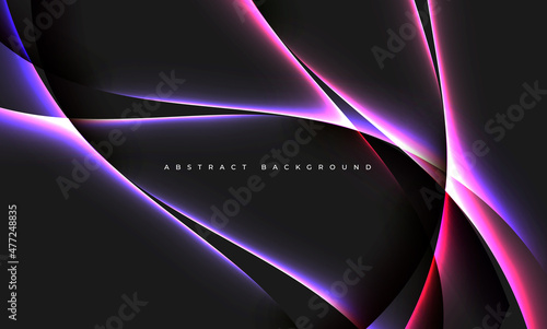 Dynamic wave dimension background with light shadow effect - Background Abstract design Art elements technology. Futuristic background, art wallpaper. Vector illustration.