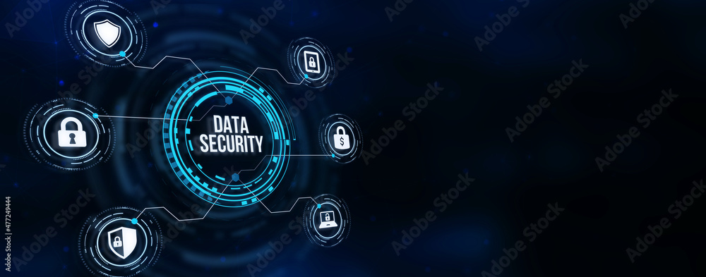 Internet, business, Technology and network concept. Cyber security data protection business technology privacy concept. 3d illustration Internet, business, Technology and network concept. Cyber security data protection business technology privacy concept. 3d illustration