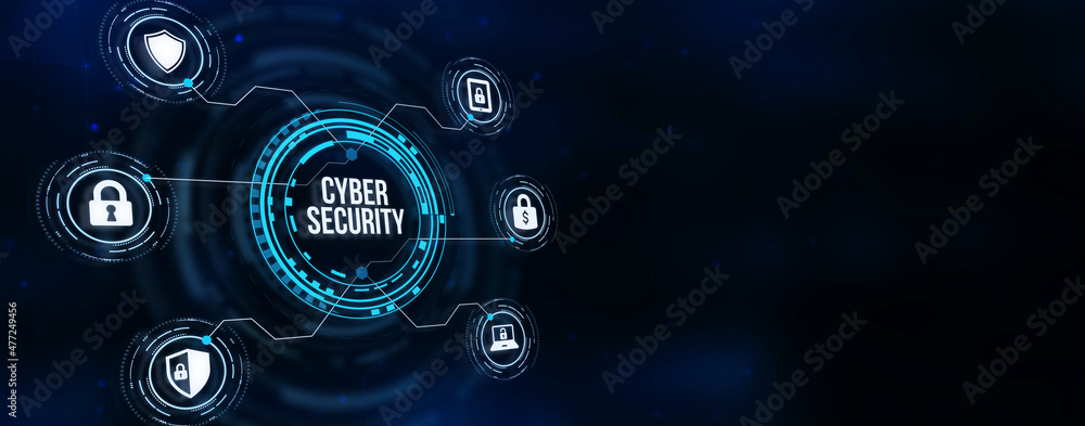 Internet, business, Technology and network concept. Cyber security data protection business technology privacy concept. 3d illustration Internet, business, Technology and network concept. Cyber security data protection business technology privacy concept. 3d illustration