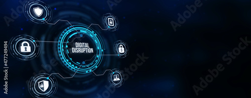 Internet, business, Technology and network concept. Cyber security data protection business technology privacy concept. 3d illustration