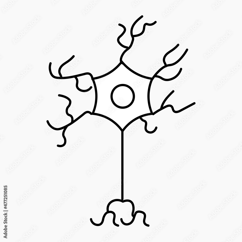 Nervous system disorders icon, vector and glyph Nervous system disorders icon, vector and glyph
