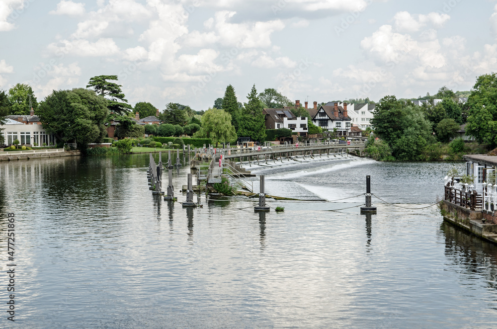 Weir on the River Thames at Marlow, Buckinghamshire