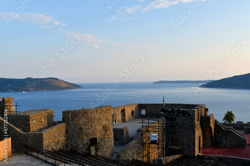 View of the entrance to the Boka Bay from the Kanli tower in the town of Herceg Novi Montenegro