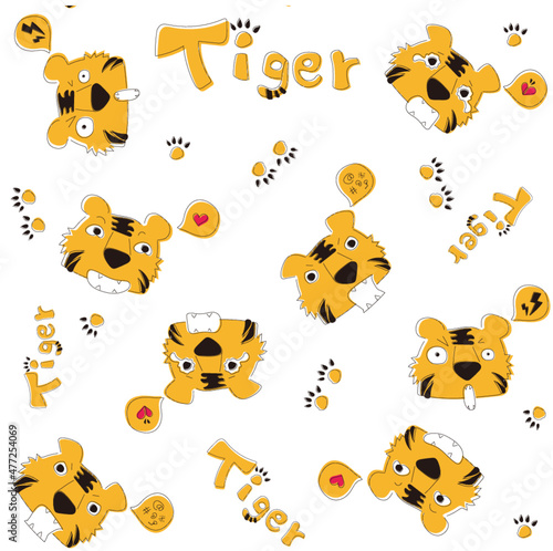 tiger seamless patten