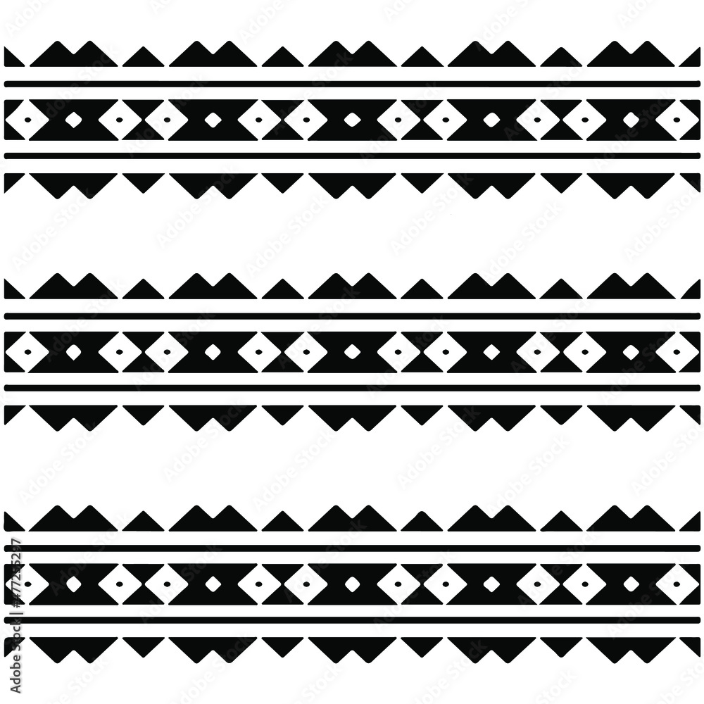 Seamless ethnic pattern color black and white.Can be used in fabric design for clothes, accessories; decorative paper, wrapping, background, wallpaper, Vector illustration. Seamless ethnic pattern color black and white.Can be used in fabric design for clothes, accessories; decorative paper, wrapping, background, wallpaper, Vector illustration.