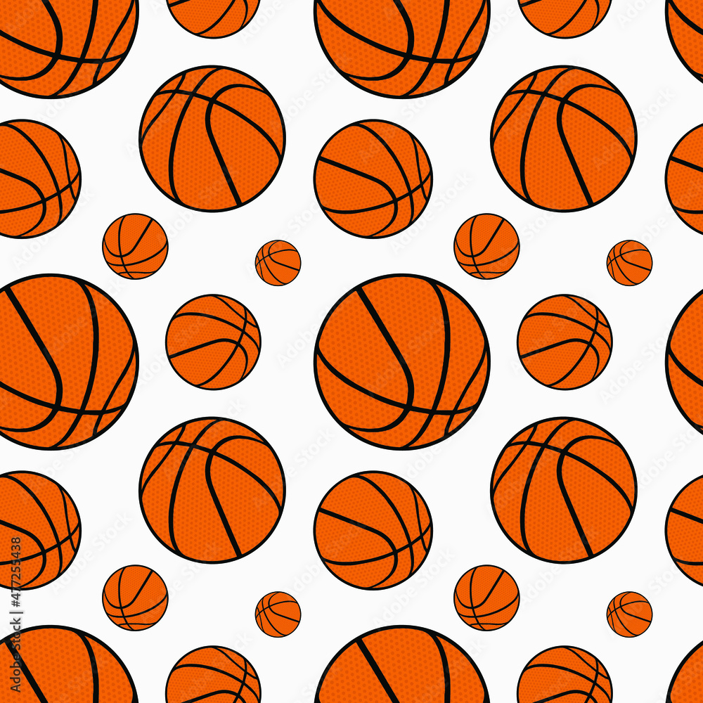 pattern with basketball