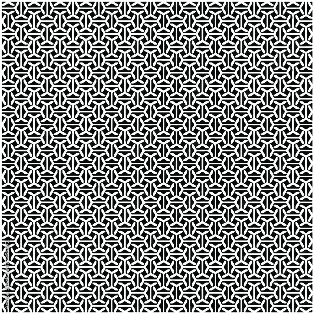 Fototapeta premium Seamless vector pattern in geometric ornamental style. Black pattern.Design element for prints, backgrounds, template, web pages and textile pattern. Geometric art.