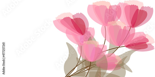 Pink flower background © indah