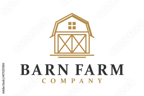 Simple Minimalist Barn Farm Logo design inspiration
