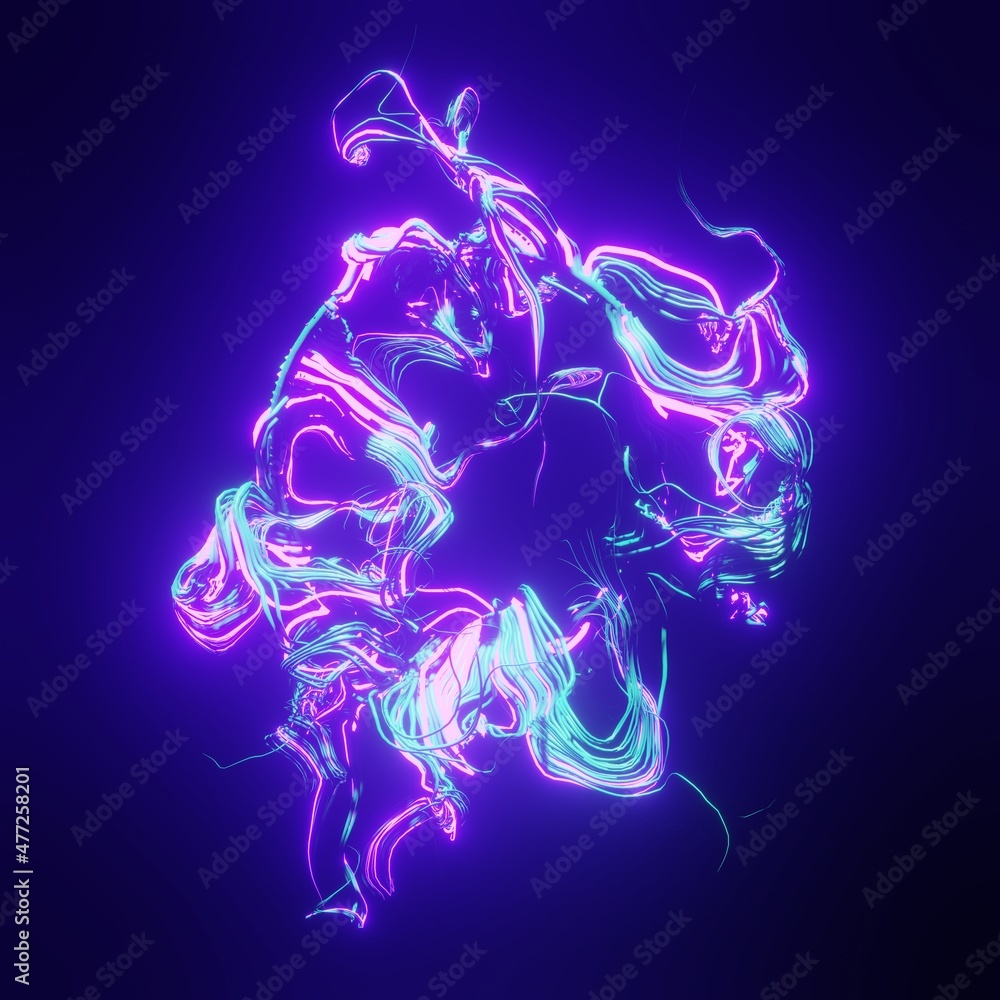 3d render. abstract beautiful neon lines pink blue communication internet modern 3d render. abstract beautiful neon lines pink blue communication internet modern