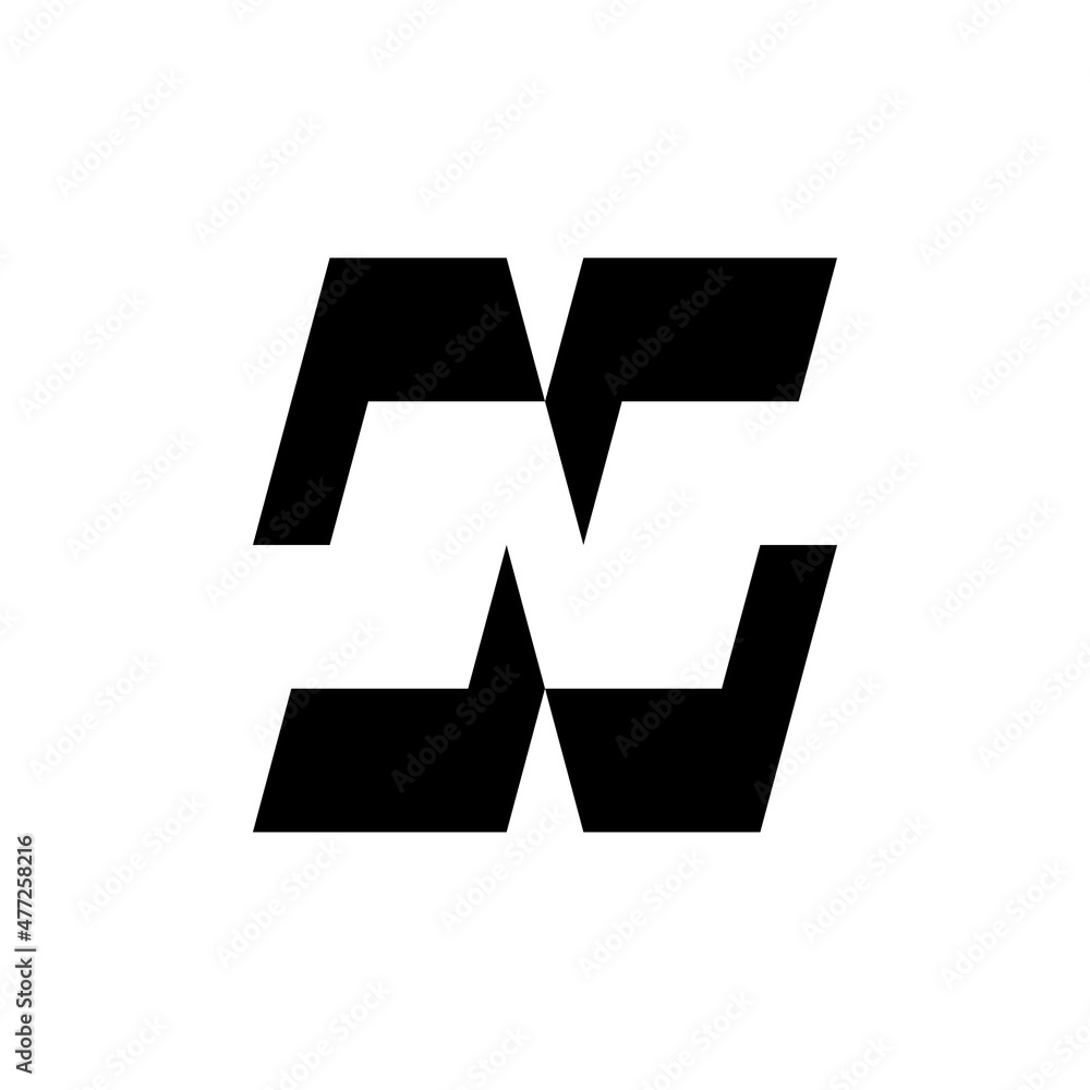 Letter N logo. Icon design. Template elements. Geometric abstract logos Letter N logo. Icon design. Template elements. Geometric abstract logos