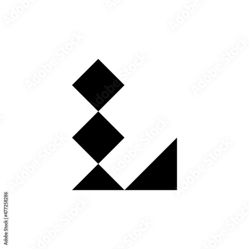 Letter L logo. Icon design. Template elements. Geometric abstract logos 