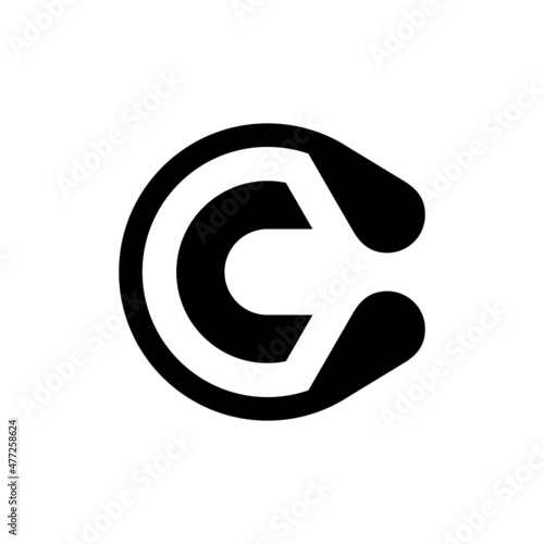 Letter C logo. Icon design. Template elements. Geometric abstract logos