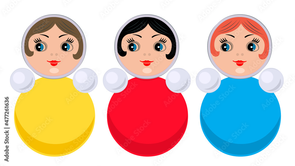A doll for the youngest children, a tumbler. Color educational toy.
A doll for the youngest children, a tumbler. Color educational toy.