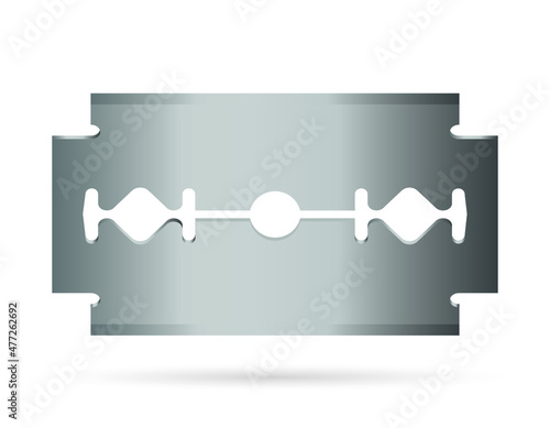 razor blade isolated on white background, vector illustration 