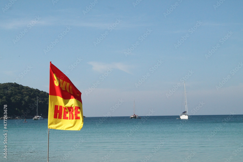Fototapeta premium flag on the beach