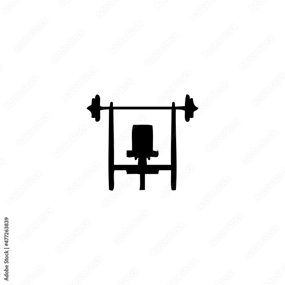 Bench press. Vector. Bench press. Vector.