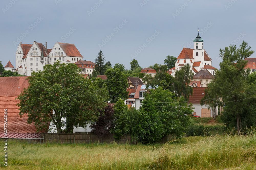 Skyline der Stadt Scheer an der Donau im Landkreis Sigmaringen Skyline der Stadt Scheer an der Donau im Landkreis Sigmaringen