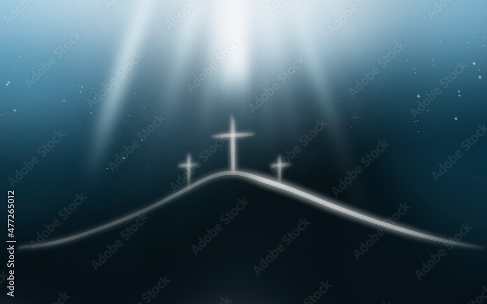 Religious conceptual cross illustration Can be applied to media and design work.