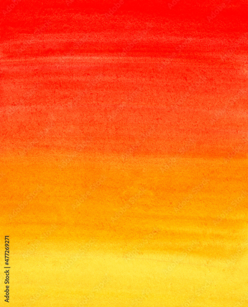 hand drawn watercolor abstract orange yellow background with texture