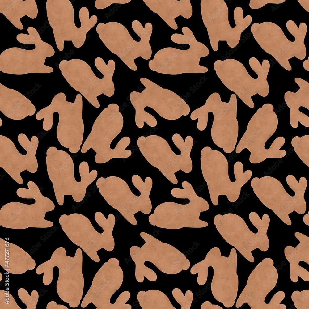 Naklejka premium Easter seamless pattern with rabbit for wallpaper and fabrics and textiles and linens and wrapping paper