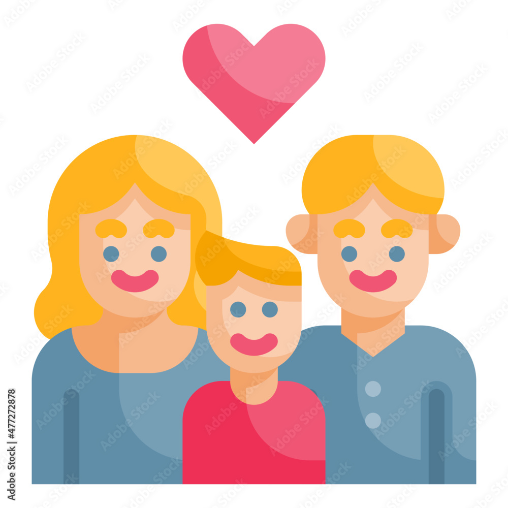 Obraz premium family flat icon