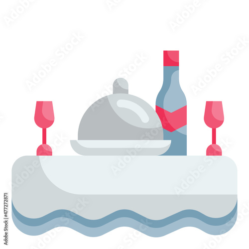 dinner flat icon