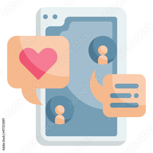 messages flat icon