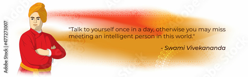 vector illustration for swami vivekananda jyanti