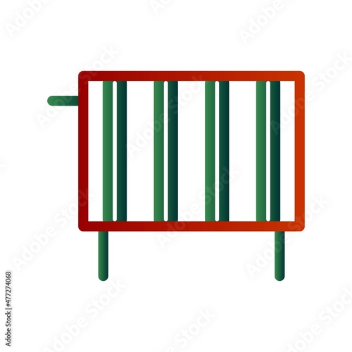 Heating Line Gradient Vector Icon Design