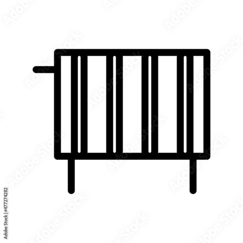 Heating Line Vector Icon Design