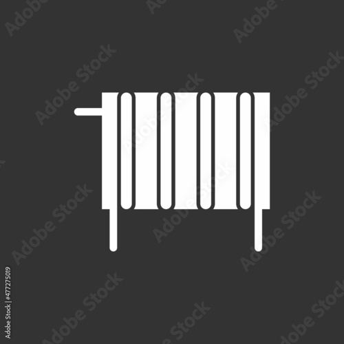 Heating Glyph Inverted Vector Icon Design