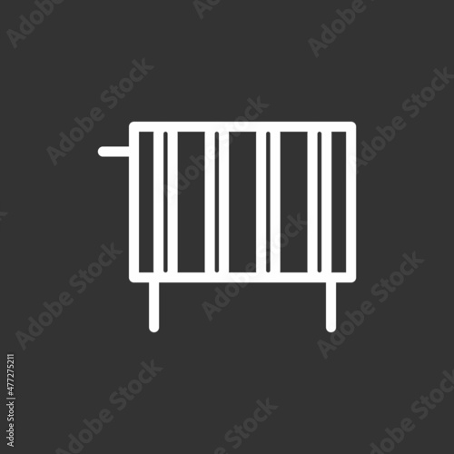 Heating Line Inverted Vector Icon Design