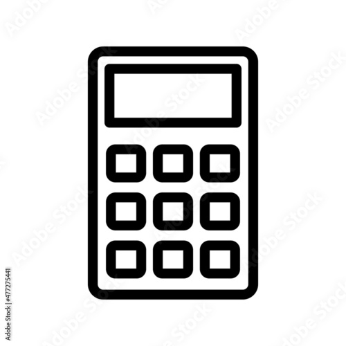 Calculator Line Vector Icon Design