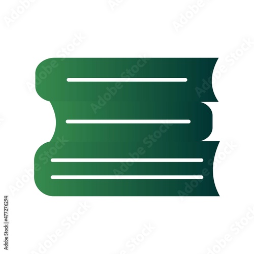 Books Glyph Gradient Vector Icon Design