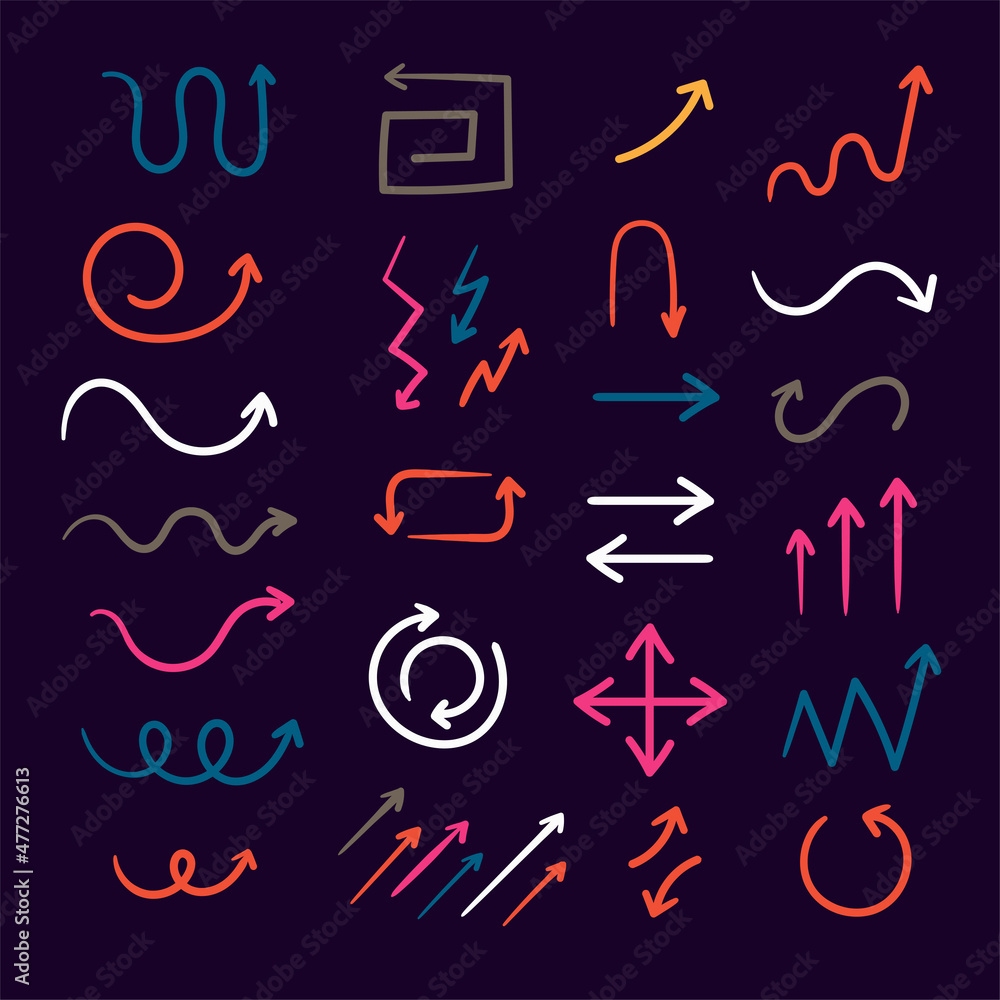 Various Colorful Style Arrow Set Various Colorful Style Arrow Set