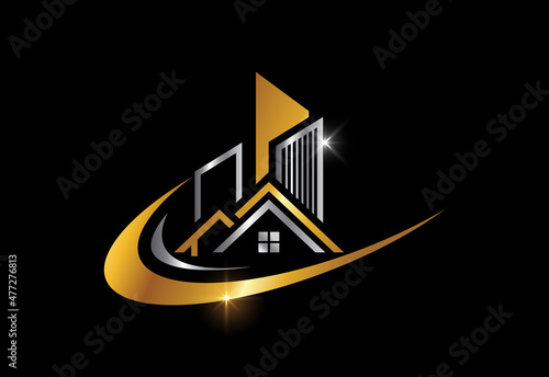 Real estate logo, House logo, Home logo sign symbol