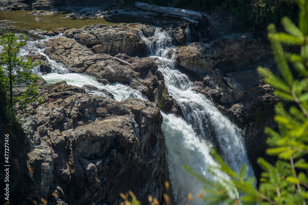 waterfall in the mountains waterfall in the mountains