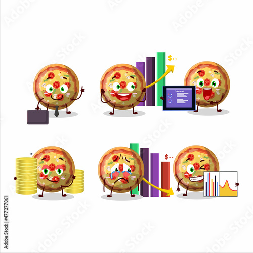 Pizza gummy candy character designs as a trader investment mascot