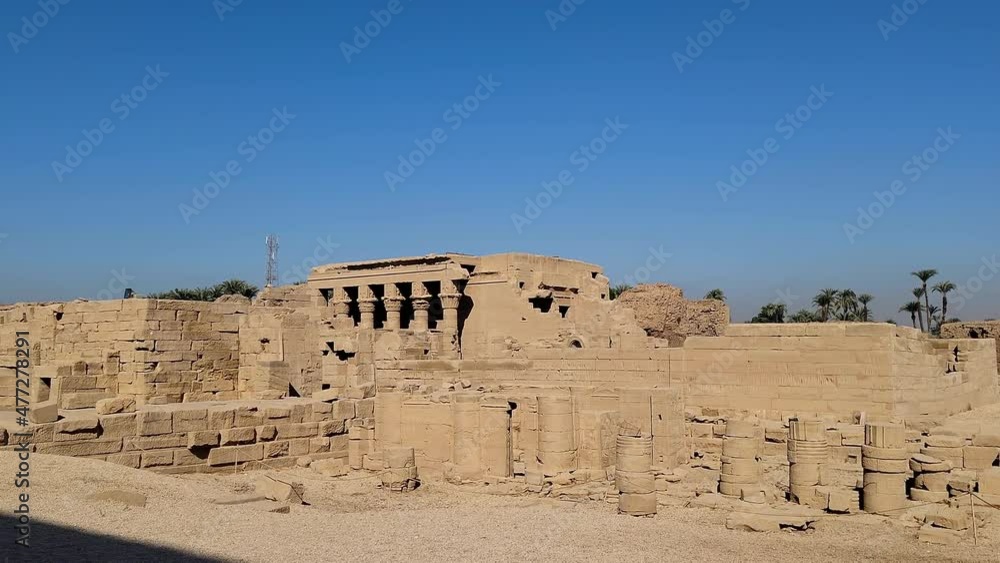 Dendera temple or Temple of Hathor. Egypt. Dendera, Denderah, is a small town in Egypt. Dendera Temple complex, one of the best-preserved temple sites from ancient Upper Egypt. Dendera temple or Temple of Hathor. Egypt. Dendera, Denderah, is a small town in Egypt. Dendera Temple complex, one of the best-preserved temple sites from ancient Upper Egypt.