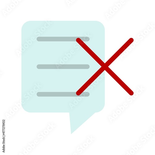 Vote No Flat Vector Icon Design