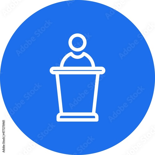 Debate Line circle Vector Icon Design