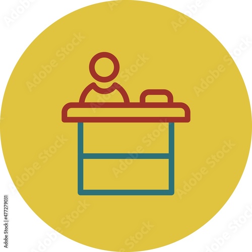 Demonstration Line Two Color Vector Icon Design
