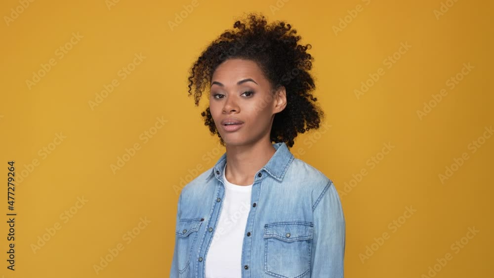 Egoist lady hand ignore empty space isolated shine color background Egoist lady hand ignore empty space isolated shine color background