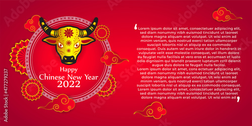 Canvas Print vector illustration for happy Chinese new year-2022