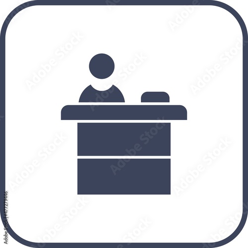 Demonstration Glyph Round Corner Vector Icon Design