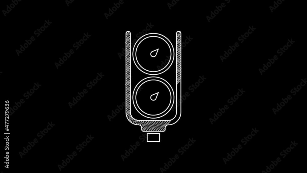 White line Gauge scale icon isolated on black background. Satisfaction, temperature, manometer, risk, rating, performance, speed tachometer. 4K Video motion graphic animation White line Gauge scale icon isolated on black background. Satisfaction, temperature, manometer, risk, rating, performance, speed tachometer. 4K Video motion graphic animation