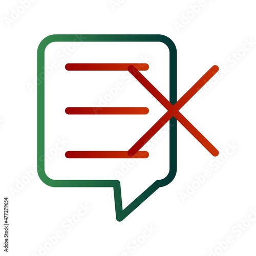Vote No Line Gradien Vector Icon Design