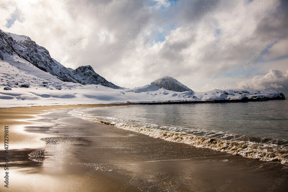 Winter in Lofoten Islands, Northern Norway Winter in Lofoten Islands, Northern Norway