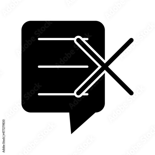 Vote No Glyph Vector Icon Design